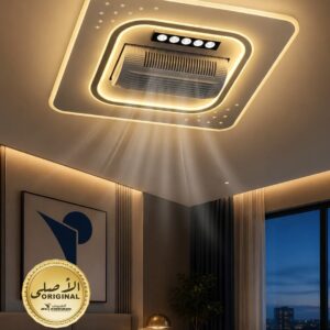 مروحة ليد ديكوري 50*50مربع