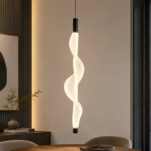 دلاية LED مودرن حلزونية اسود و ابيض