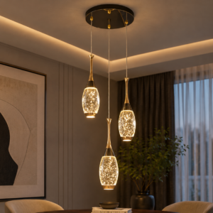 دلاية مودرن ثلاثية LED بتصميم زجاجي